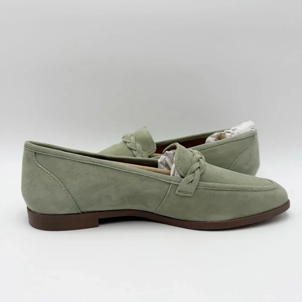 Seychelles Womens Afternoon Stroll Loafers Size 7.5 Sage Green Suede NIB